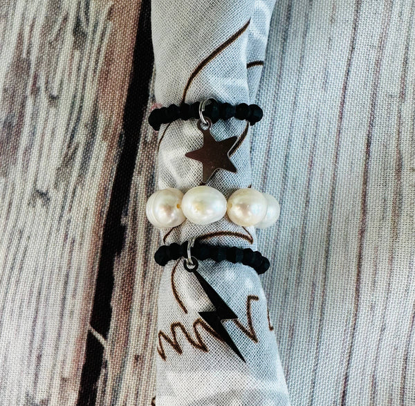 Pearl Stretch Bandana Charm