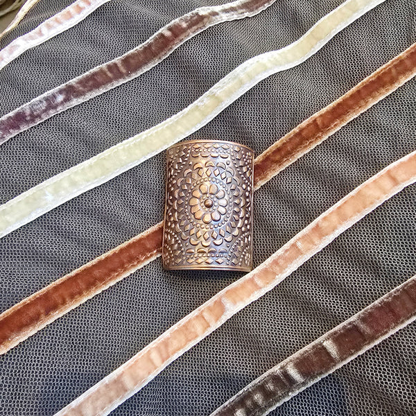 Square Bronze Mandala Bolo