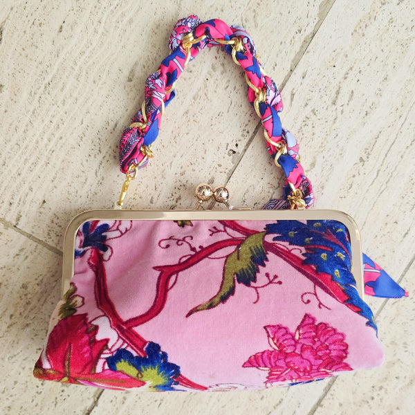Trixie Handbag - Pink Hibiscus