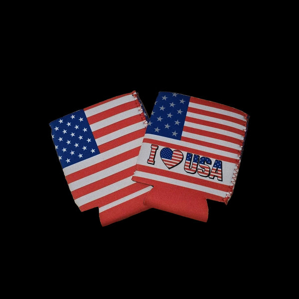 American Flag Can Cooler