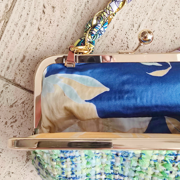 Trixie Handbag - Green Tweed