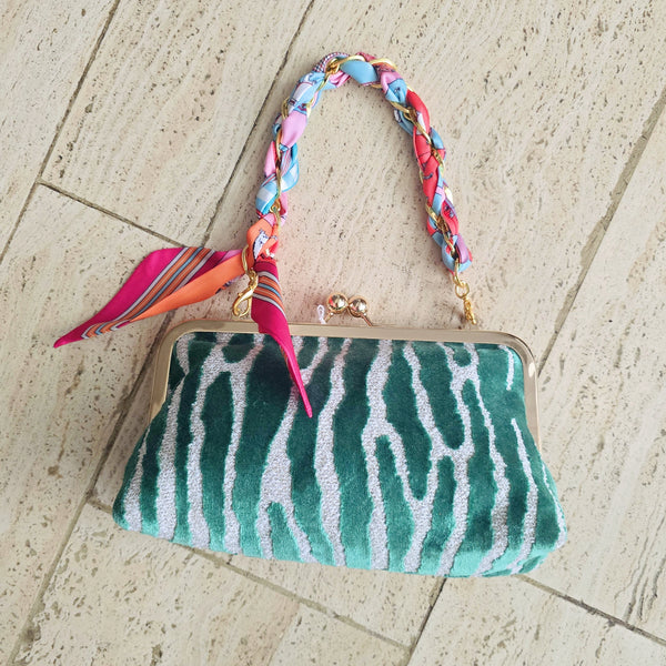 Trixie Handbag - Green Zebra