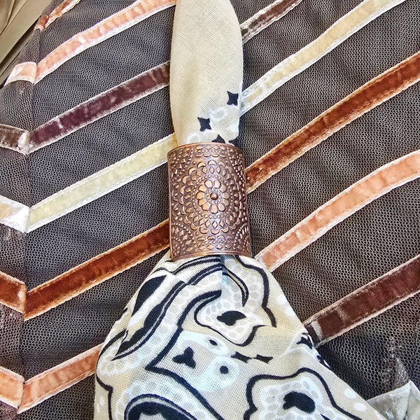 Square Bronze Mandala Bolo