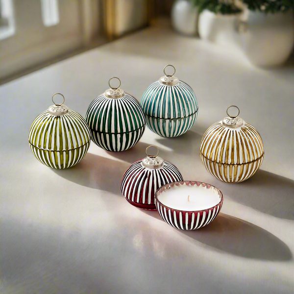 Ball Ornament Candle