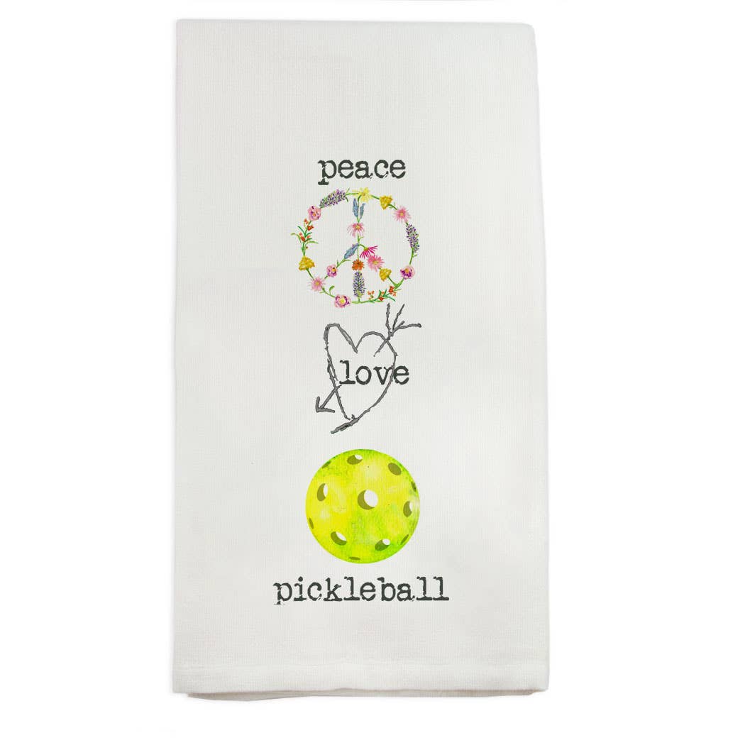 Peace Love Pickleball Kitchen Towel