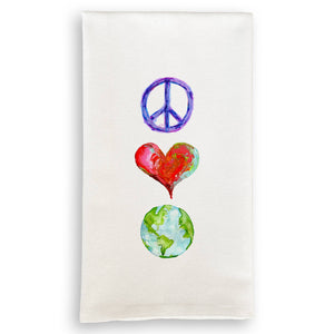 Peace Love Mother Earth Kitchen Towel