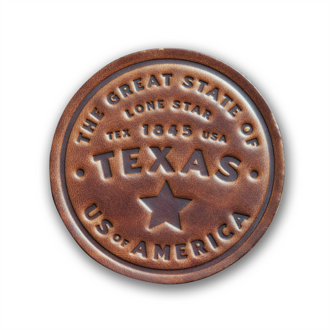 Texas Leather Coaster