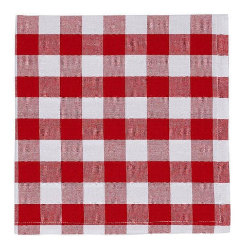 Red & White Checkered Napkins - Set of 4