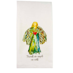Friends are Angels on Earth Heart Kitchen Towel