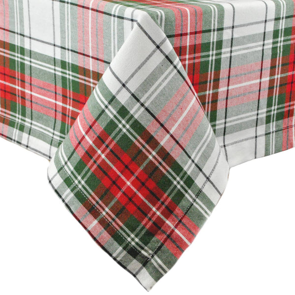 Christmas Plaid Round Tablecloth