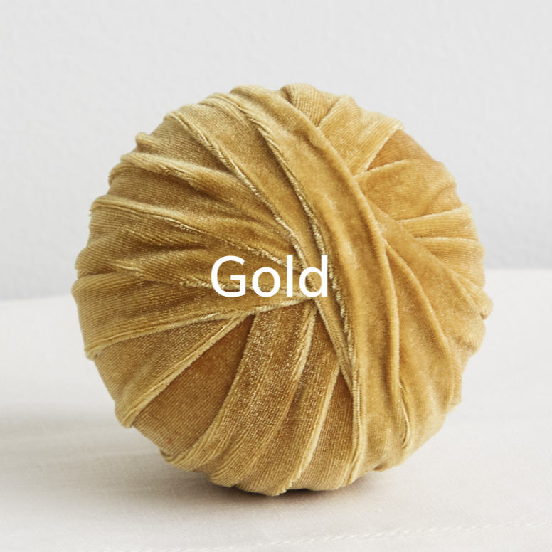 Large Velvet Spheres - Gold