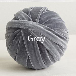 Large Velvet Spheres - Gray