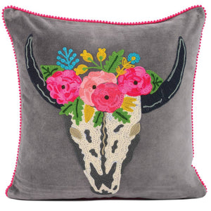 To Die For Skull Pillow