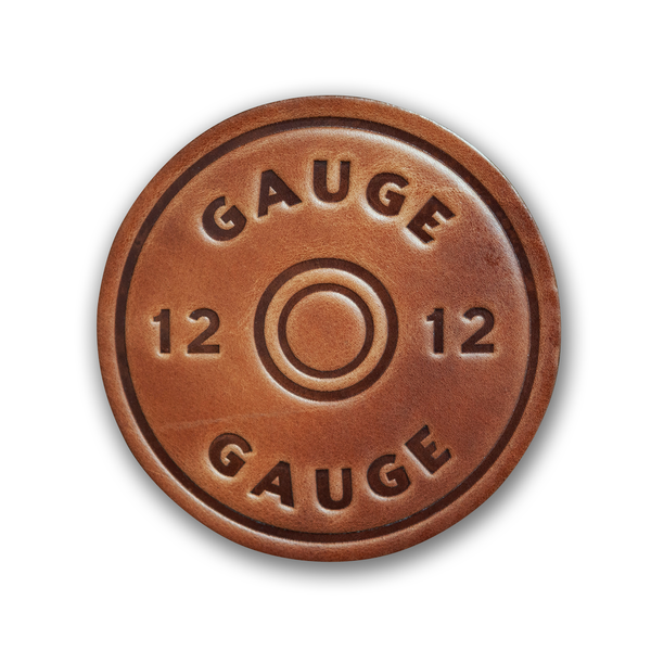 12 Gauge Leather Coaster