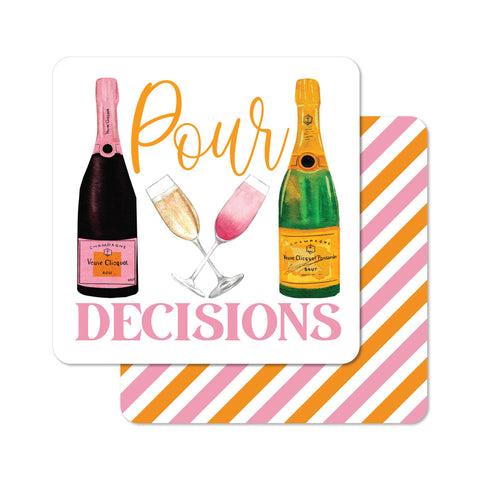 Pour Decisions Champagne Coasters