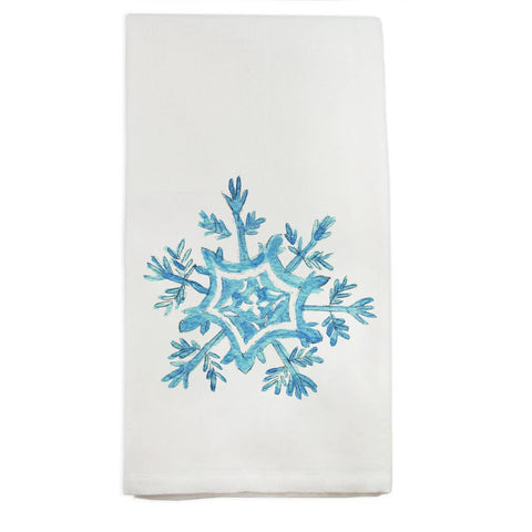 Painted Snowflake Kitchen Towel