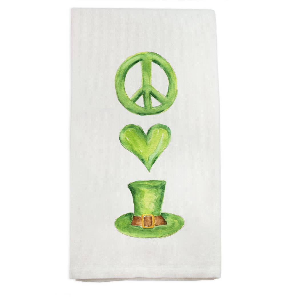 Peace Love St Paddy’s Kitchen Towel