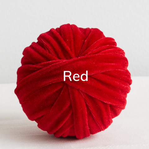 Small Velvet Spheres - Red