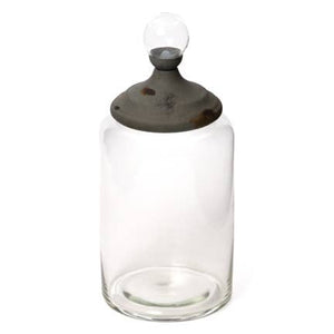 Round Glass Jar With Metal Lid