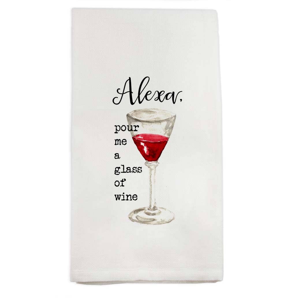 Alexa Wine Glass Kitchen Towel
