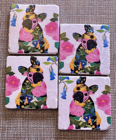 French Bulldogs Coasters - Set of 4