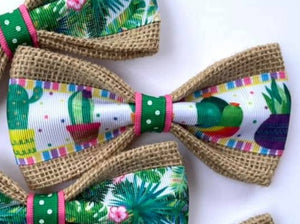 Cactus Dog Bow Tie