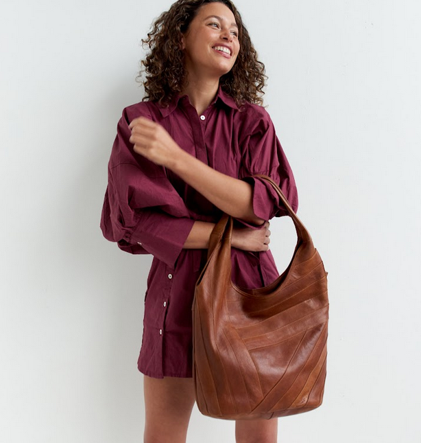 Kiki Leather Shoulderbag - Cognac