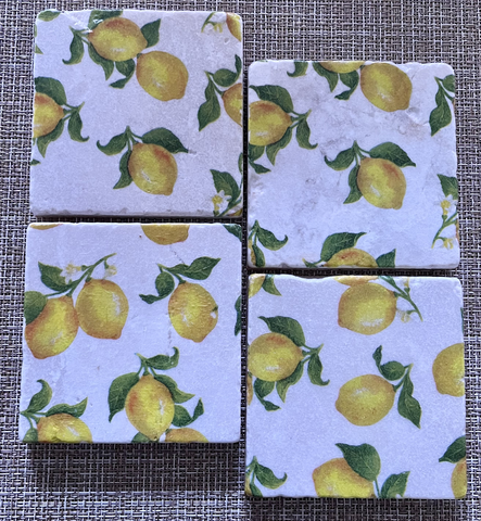 Lemon Fresh Coasters - Set of 4
