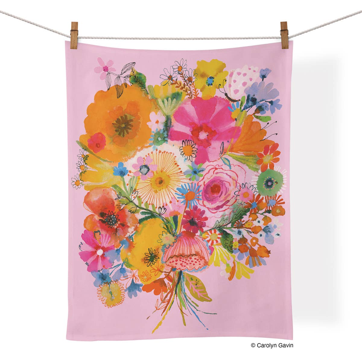 Floral Blush Kitchen Towel
