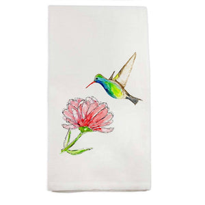 Hummingbird with Flower Kitchen Towel