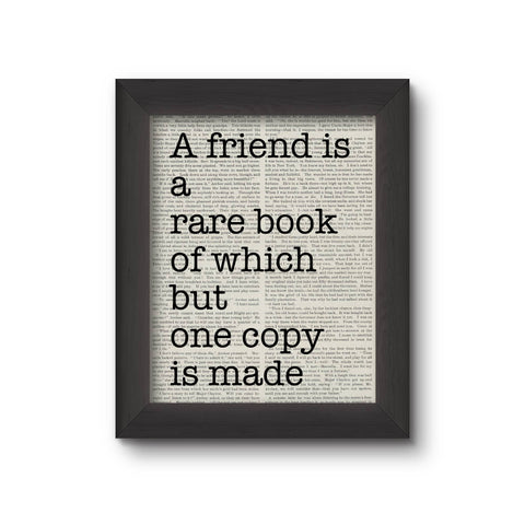 A Friend Is A Rare Book Print