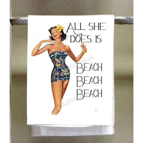 Beach Beach Beach Kitchen Towel