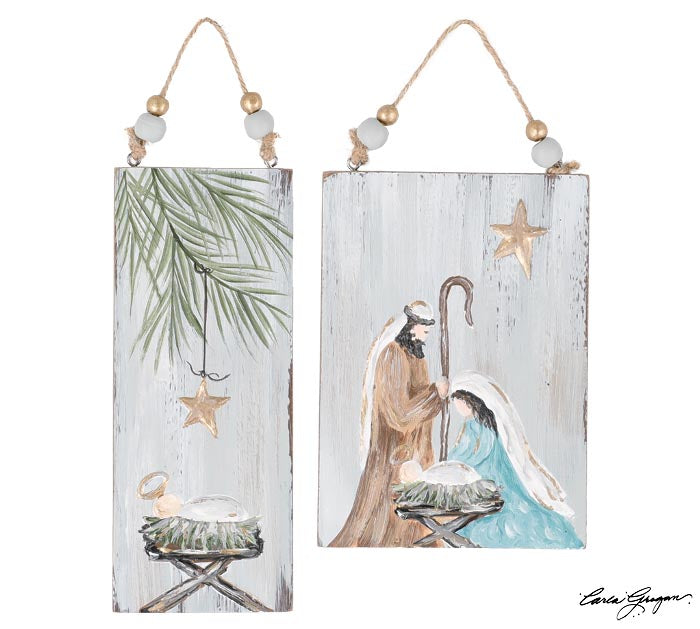 Wooden Nativity Ornaments (Sold Separately)