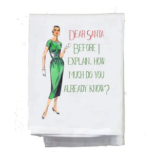 Christmas Dear Santa Kitchen Towel