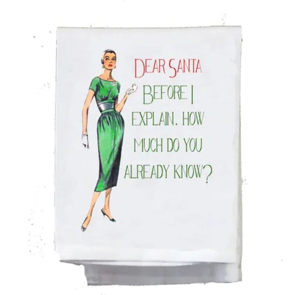 Christmas Dear Santa Kitchen Towel