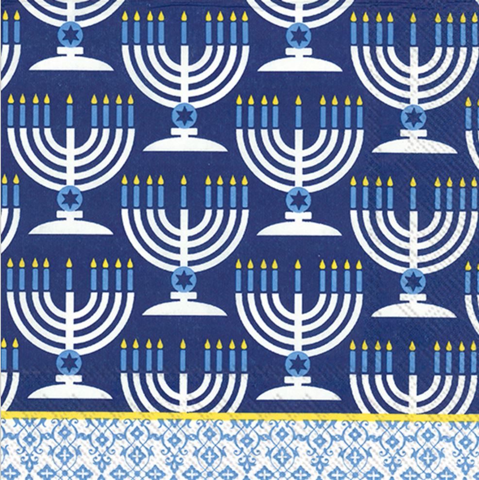 Festival of Lights Hanukkah Paper Lunch Napkin
