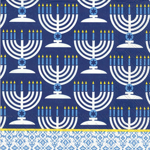 Festival of Lights Hanukkah Paper Lunch Napkin