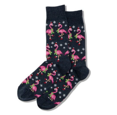 Santa Flamingos Socks