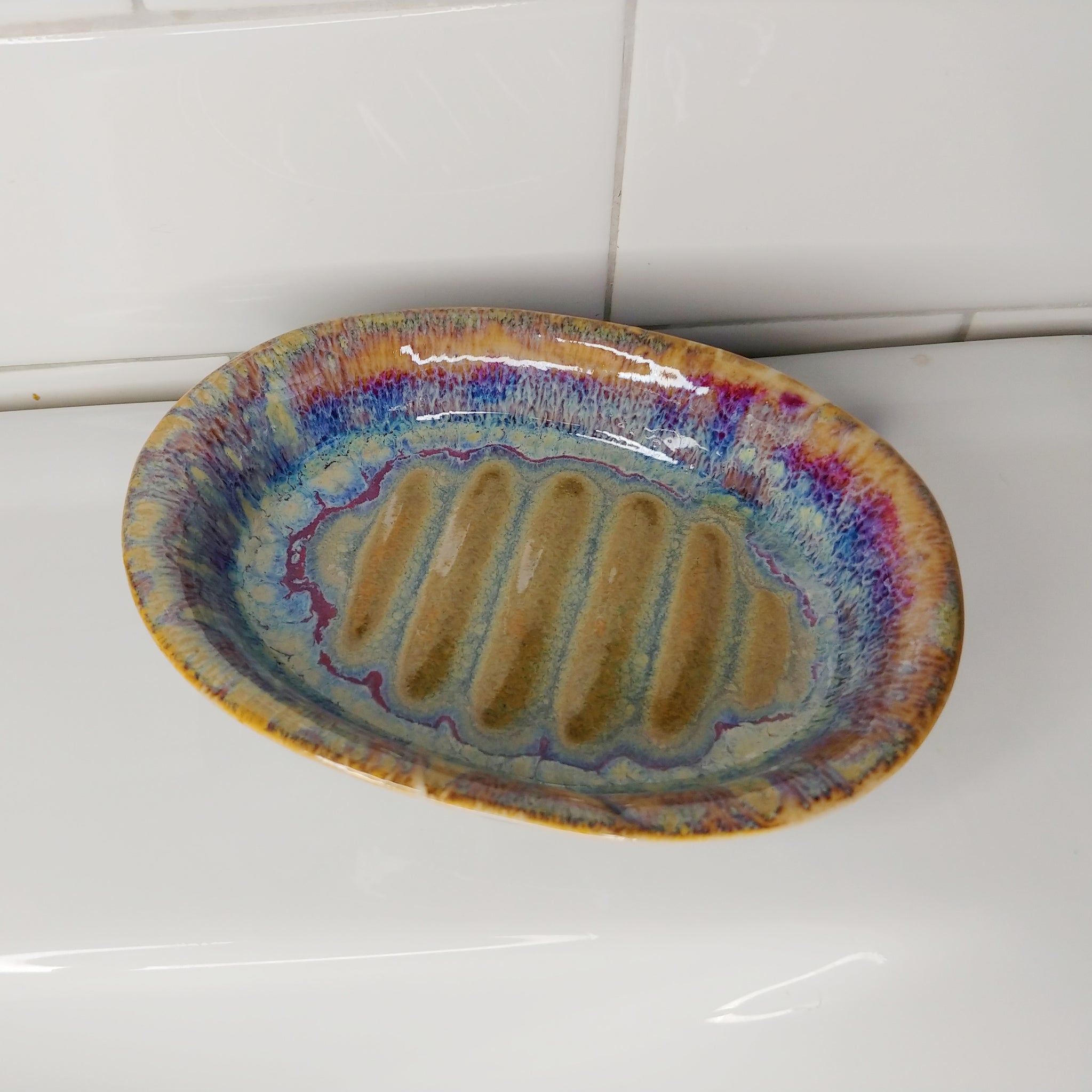 Handcrafted Pottery Soap Dish - Desert