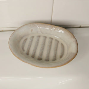 Handcrafted Pottery Soap Dish - Frost