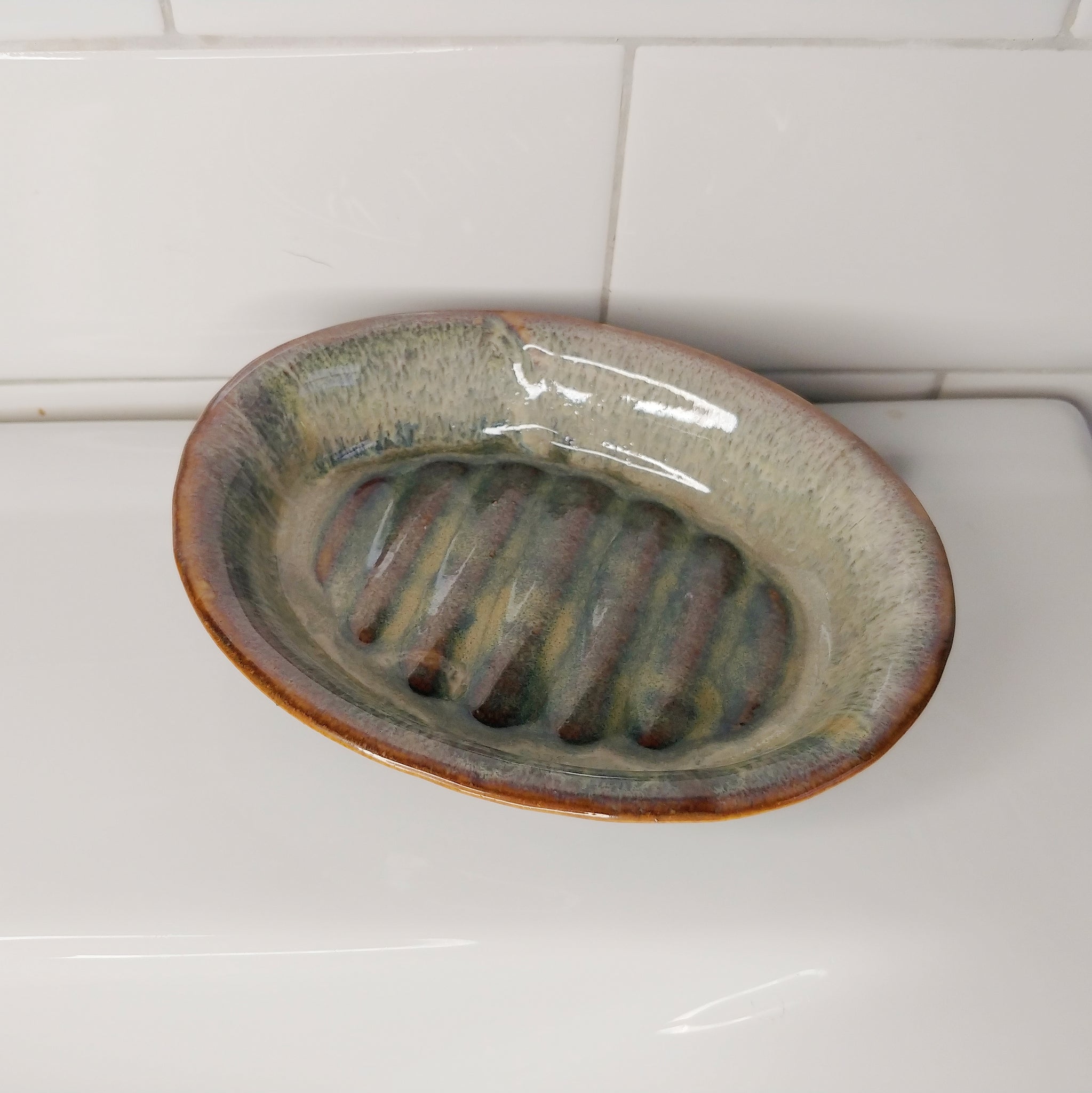 Handcrafted Pottery Soap Dish - Canyon
