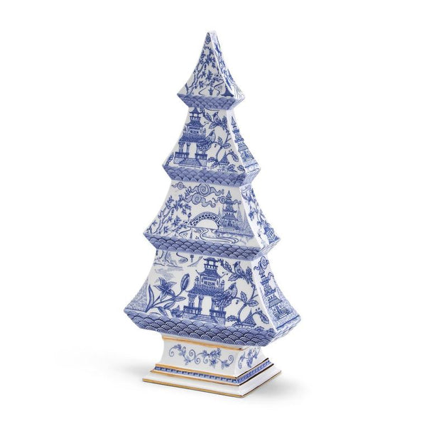 Blue Toile Christmas Tree