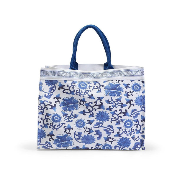 Chinoiserie Tote Bag - Blue Floral
