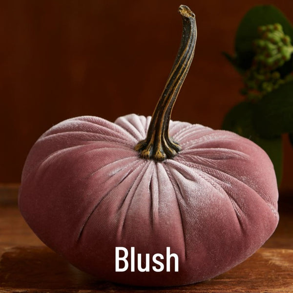 Small Velvet Pumpkin - Blush