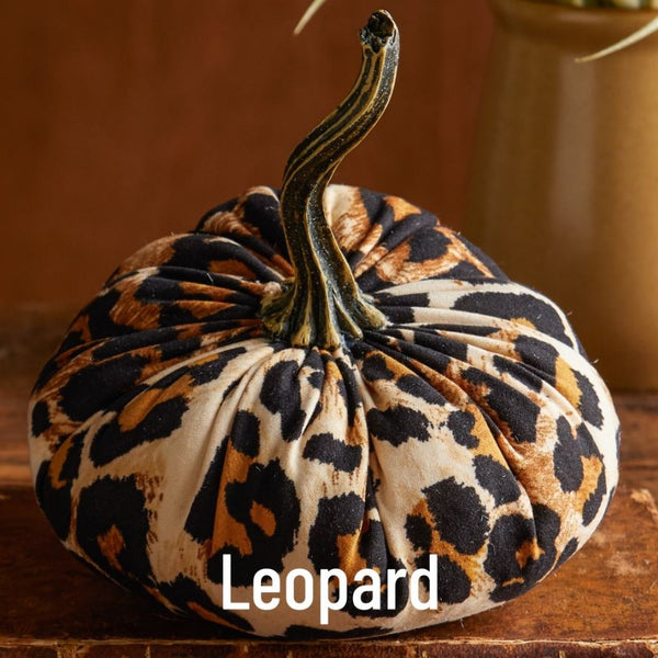 Small Velvet Pumpkin - Leopard