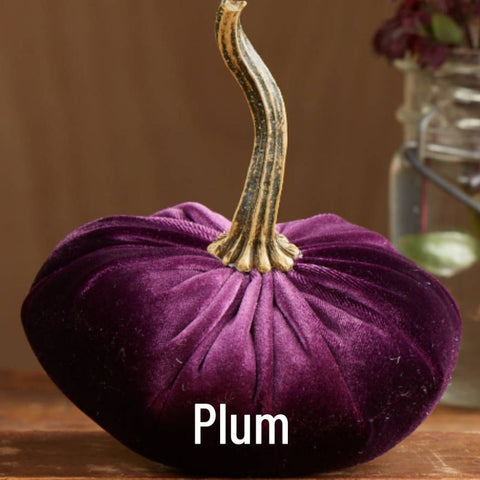 Small Velvet Pumpkin - Plum