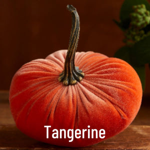 Small Velvet Pumpkin - Tangerine