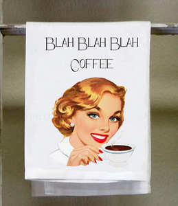 Blah Blah Coffee Kitchen Towel