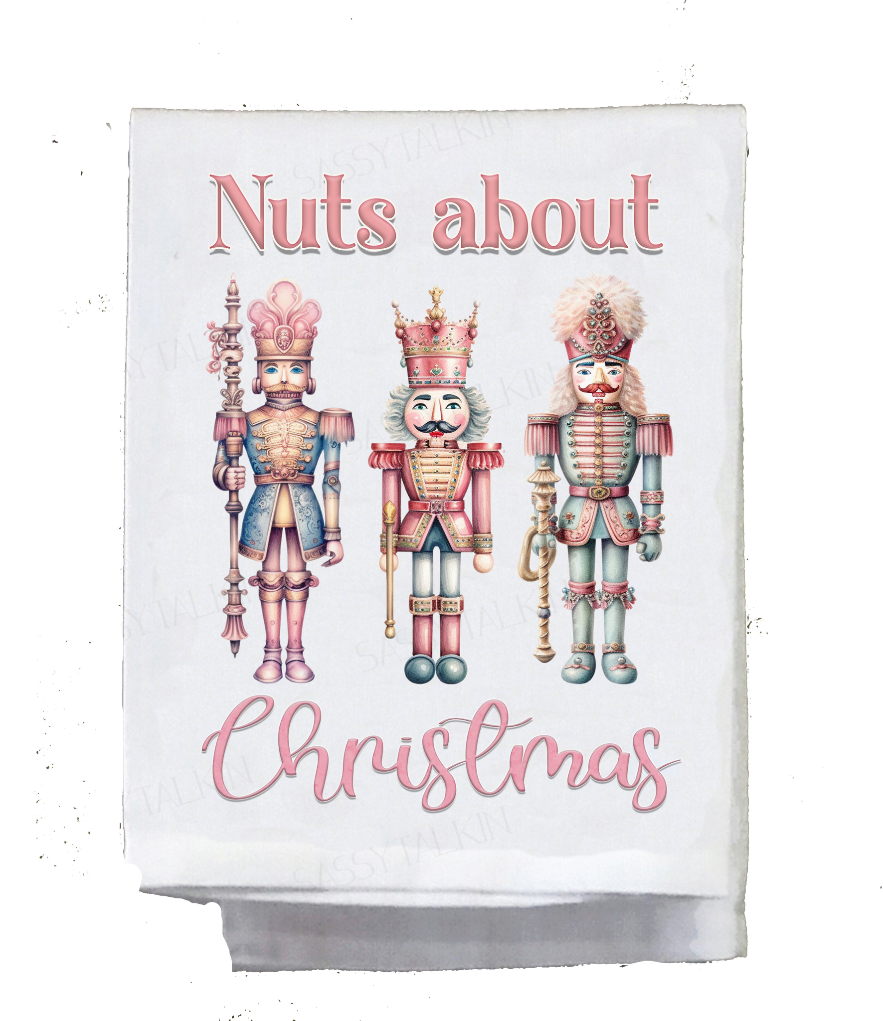 Christmas Pink Nutcracker Kitchen Towel
