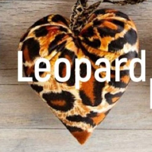 Handmade Velvet Hearts - Leopard